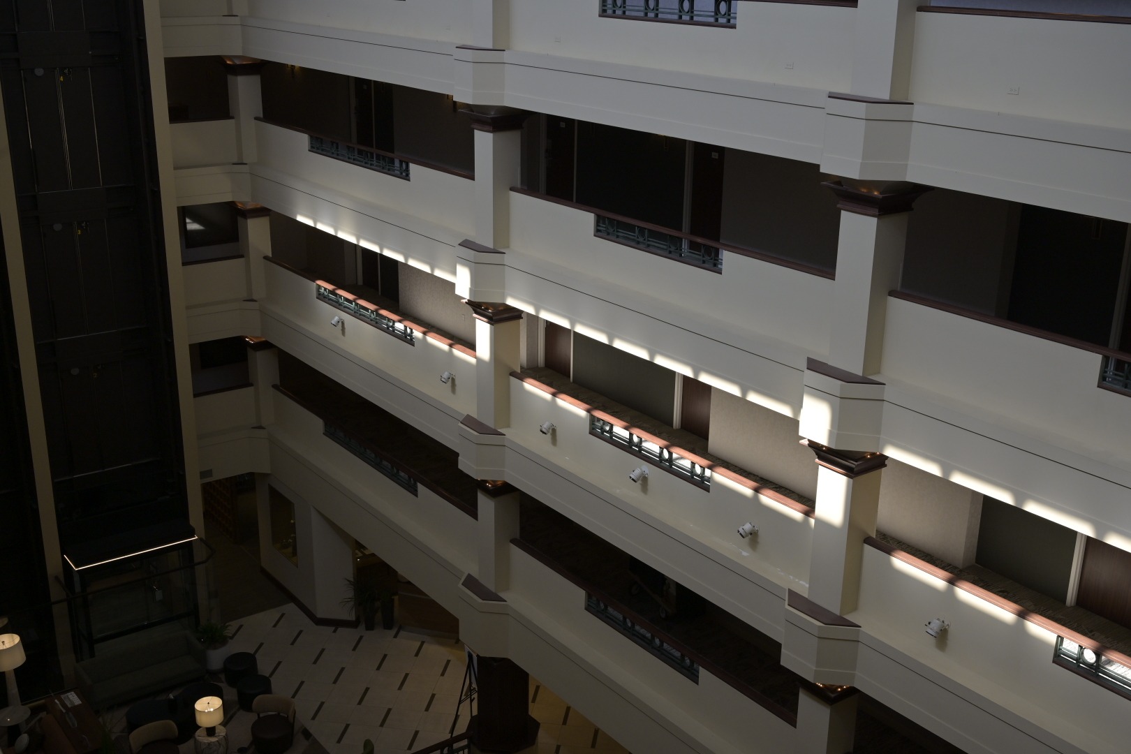 Sheraton Hotel lobby in Cuyahoga Falls, Ohio