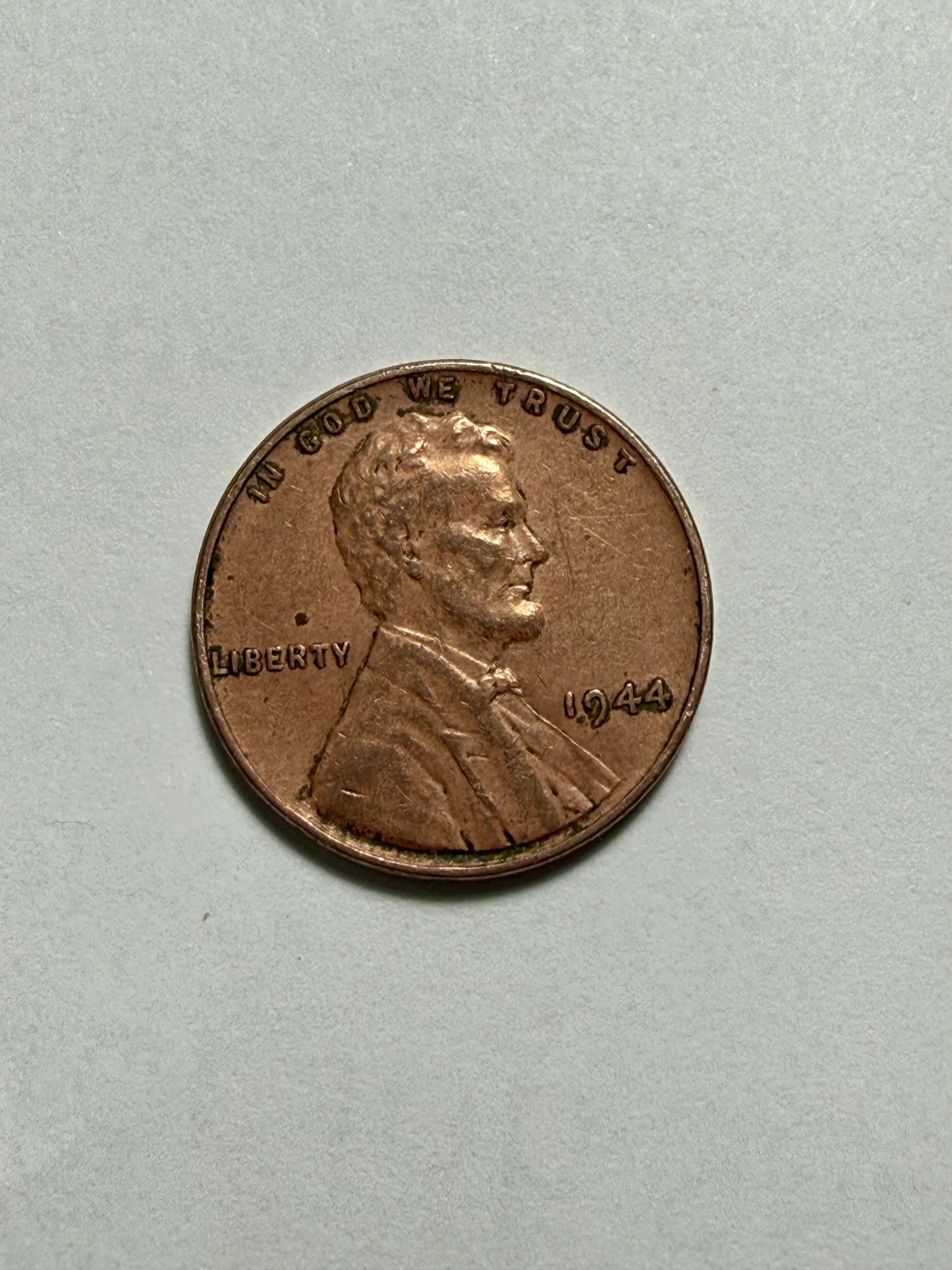 Front of wheat penny from 1944